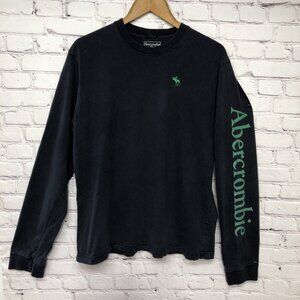 Abercrombie & Fitch Y2K Sleeve Spellout Long Sleeve Shirt Sz XL *faded*